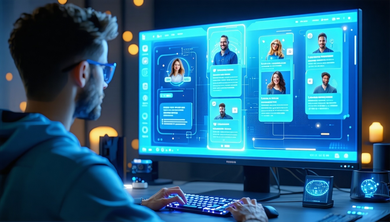 AI web chat illustration